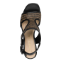Preview: Marco Tozzi Sandalette black comb.