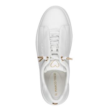 Marco Tozzi Sneaker, weiß mit goldenen Details