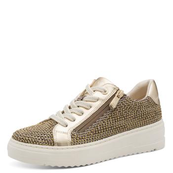 Marco Tozzi Sneaker, Gold comb. mit Strasssteinen