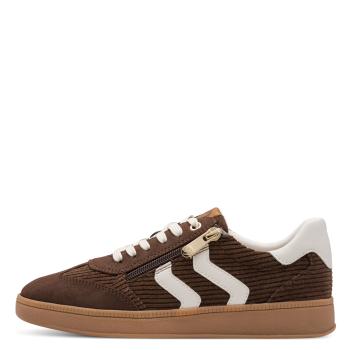 Preview: Marco Tozzi Sneaker Schoko Cordoptik