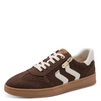 Marco Tozzi Sneaker Schoko Cordoptik