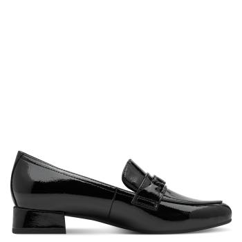 Marco Tozzi Slipper in Lackschwarz