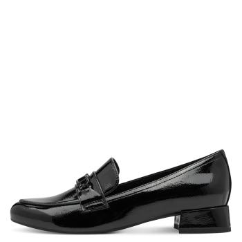Marco Tozzi Slipper in Lackschwarz