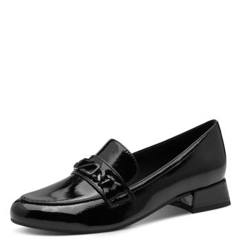 Marco Tozzi Slipper in Lackschwarz