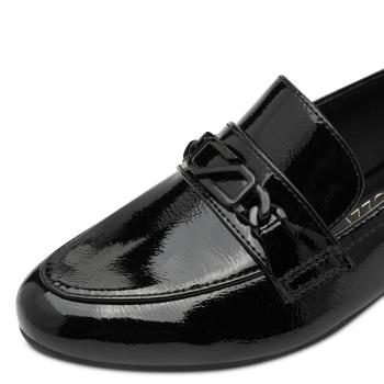 Marco Tozzi Slipper in Lackschwarz