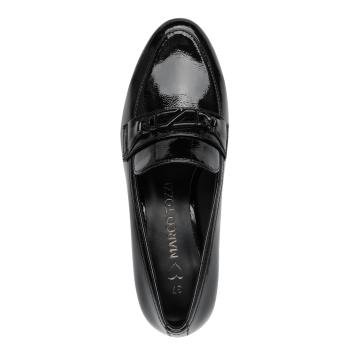 Marco Tozzi Slipper in Lackschwarz