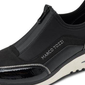 Marco Tozzi Sneaker, schwarz mit leichtem Leoprint
