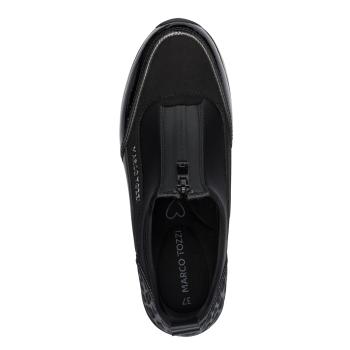 Marco Tozzi Sneaker, schwarz mit leichtem Leoprint