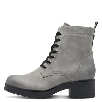 Marco Tozzi Schnürstiefel, Dk. Grau