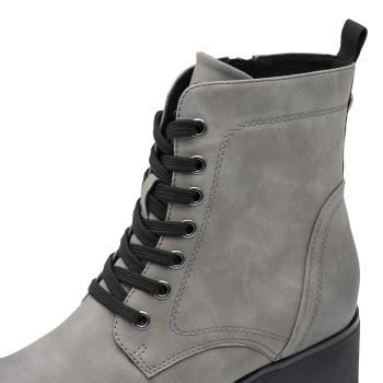 Marco Tozzi Schnürstiefel, Dk. Grau