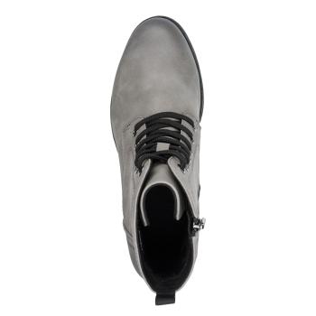 Marco Tozzi Schnürstiefel, Dk. Grau