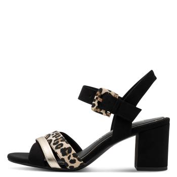 Sandalette Marco Tozzi, schwarz/ Leo