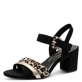Sandalette Marco Tozzi, schwarz/ Leo