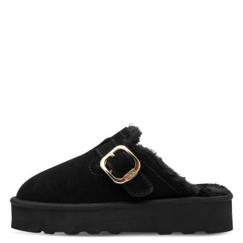 Marco Tozzi by GMK gefütterte Slipper mit Plateau, schwarz