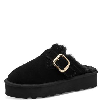 Marco Tozzi by GMK gefütterte Slipper mit Plateau, schwarz