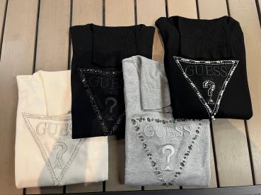 Guess Damen Pullover mit Perlenverzierung