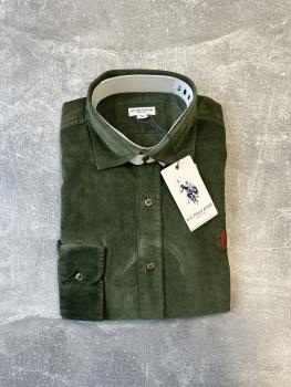 U.S. Polo Assn. Herren Cordhemd in Olive