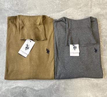 U.S. Polo Assn. Rollkragenpullover grau