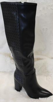 Stiefel,Spitz zulaufend,Schwarz
