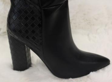 Stiefel,Spitz zulaufend,Schwarz