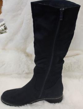 Stiefel,leicht gefüttert,Blau mit Strass