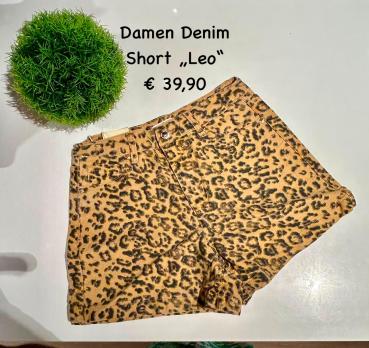 Damen Denim Shorts Leo