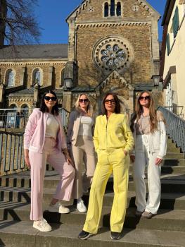 ESViViD Jersey Blouson Jacke mit Bündchen, verschiedene Farben