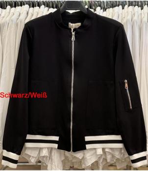 ESViViD Jersey Blouson Jacke mit Streifen und Bündchen, verschiedene Farben