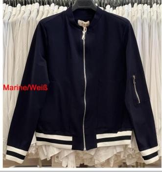 ESViViD Jersey Blouson Jacke mit Streifen und Bündchen, verschiedene Farben