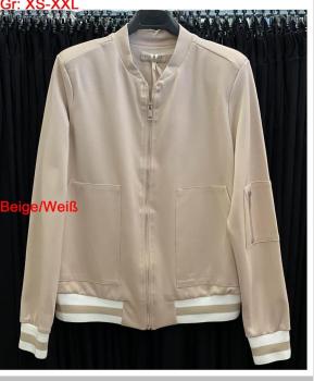 ESViViD Jersey Blouson Jacke mit Streifen und Bündchen, verschiedene Farben