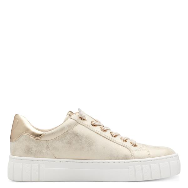 Sneaker Marco Tozzi, creme metallic