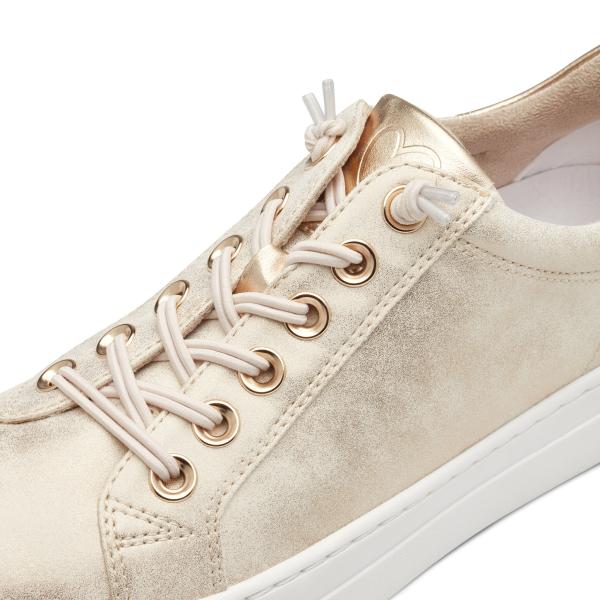Sneaker Marco Tozzi, creme metallic