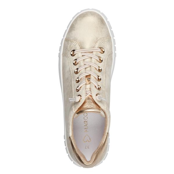 Sneaker Marco Tozzi, creme metallic