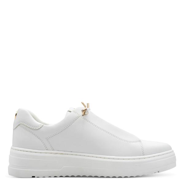 Marco Tozzi Sneaker, weiß mit goldenen Details
