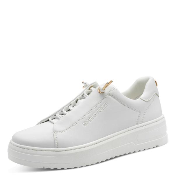 Marco Tozzi Sneaker, weiß mit goldenen Details