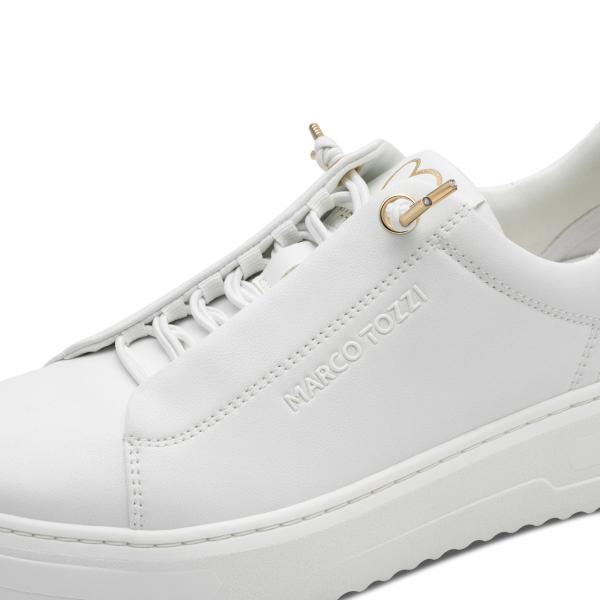 Marco Tozzi Sneaker, weiß mit goldenen Details