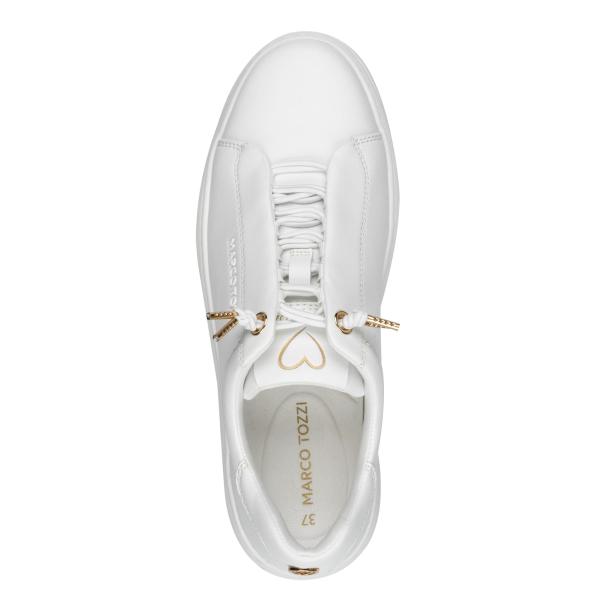 Marco Tozzi Sneaker, weiß mit goldenen Details