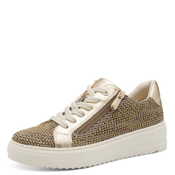Marco Tozzi Sneaker, Gold comb. mit Strasssteinen