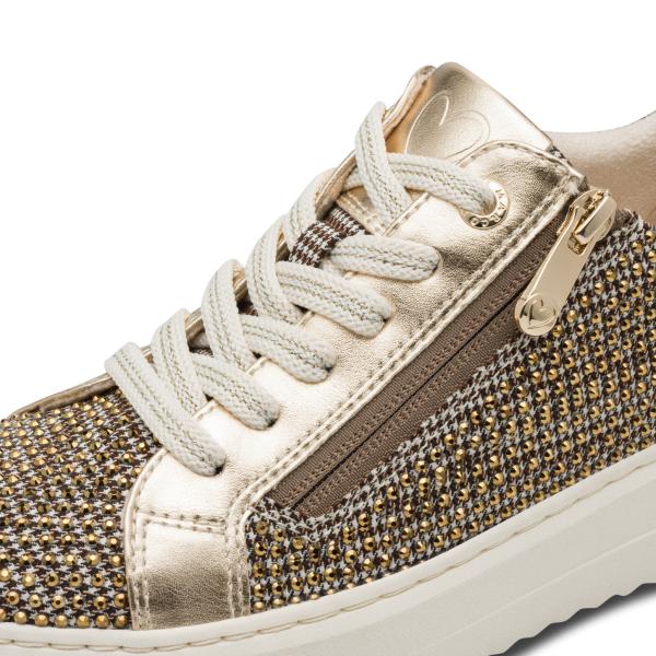 Marco Tozzi Sneaker, Gold comb. mit Strasssteinen