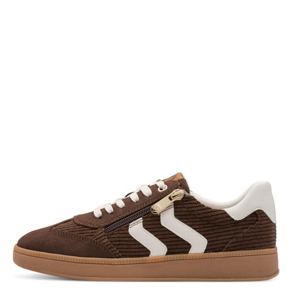 Marco Tozzi Sneaker Schoko Cordoptik