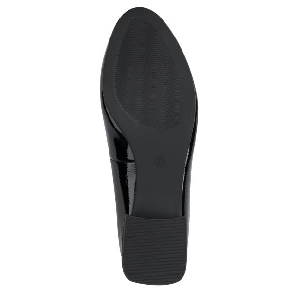 Marco Tozzi Slipper in Lackschwarz