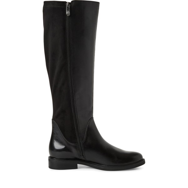 Marco Tozzi Echtleder Stiefel Damen, black comb.