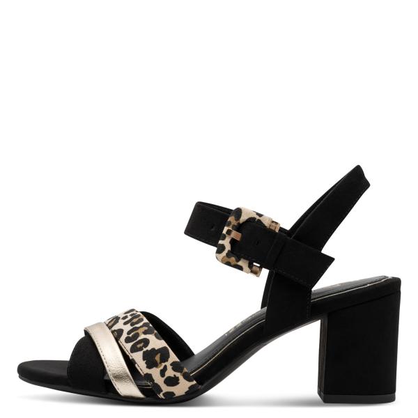 Sandalette Marco Tozzi, schwarz/ Leo