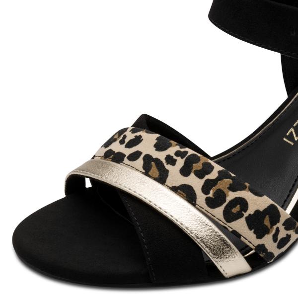 Sandalette Marco Tozzi, schwarz/ Leo