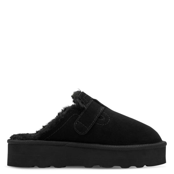 Marco Tozzi by GMK gefütterte Slipper mit Plateau, schwarz