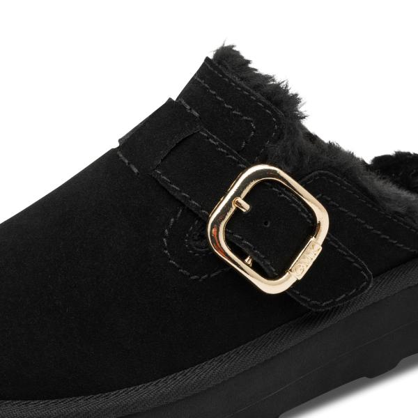 Marco Tozzi by GMK gefütterte Slipper mit Plateau, schwarz