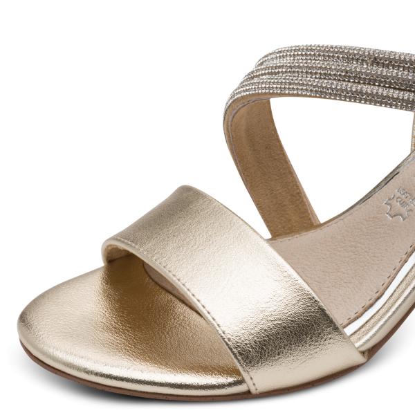 Marco Tozzi by GMK Echtleder Pumps in Gold, Hochzeitskollektion