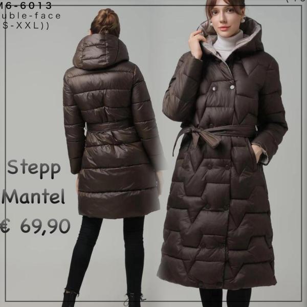 Damen Steppmantel curvy, beidseitig tragbar