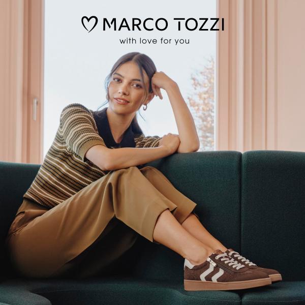 Marco Tozzi Sneaker Schoko Cordoptik