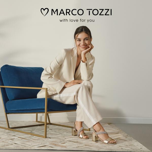 Marco Tozzi by GMK Echtleder Pumps in Gold, Hochzeitskollektion